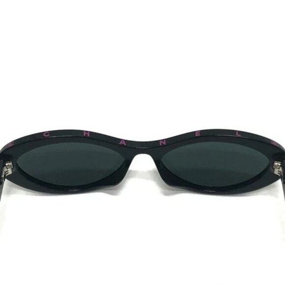 CHANEL 5416-A CC Mark Eyewear Oval Shape sunglasses Plastic Black Unused main image 8